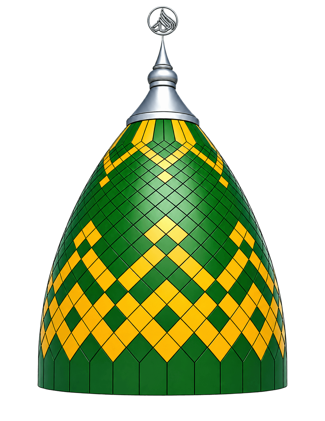 Model kubah masjid Zamrud Klasik dengan nuansa hijau