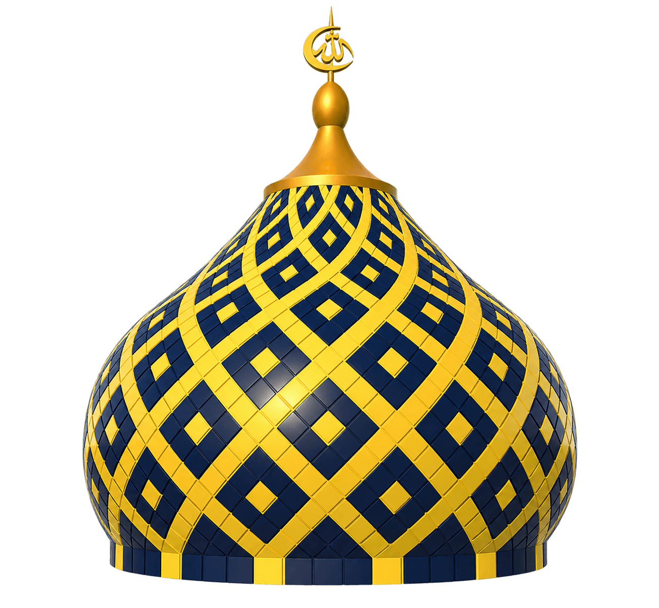 Model kubah masjid Safir Jaring dengan nuansa biru