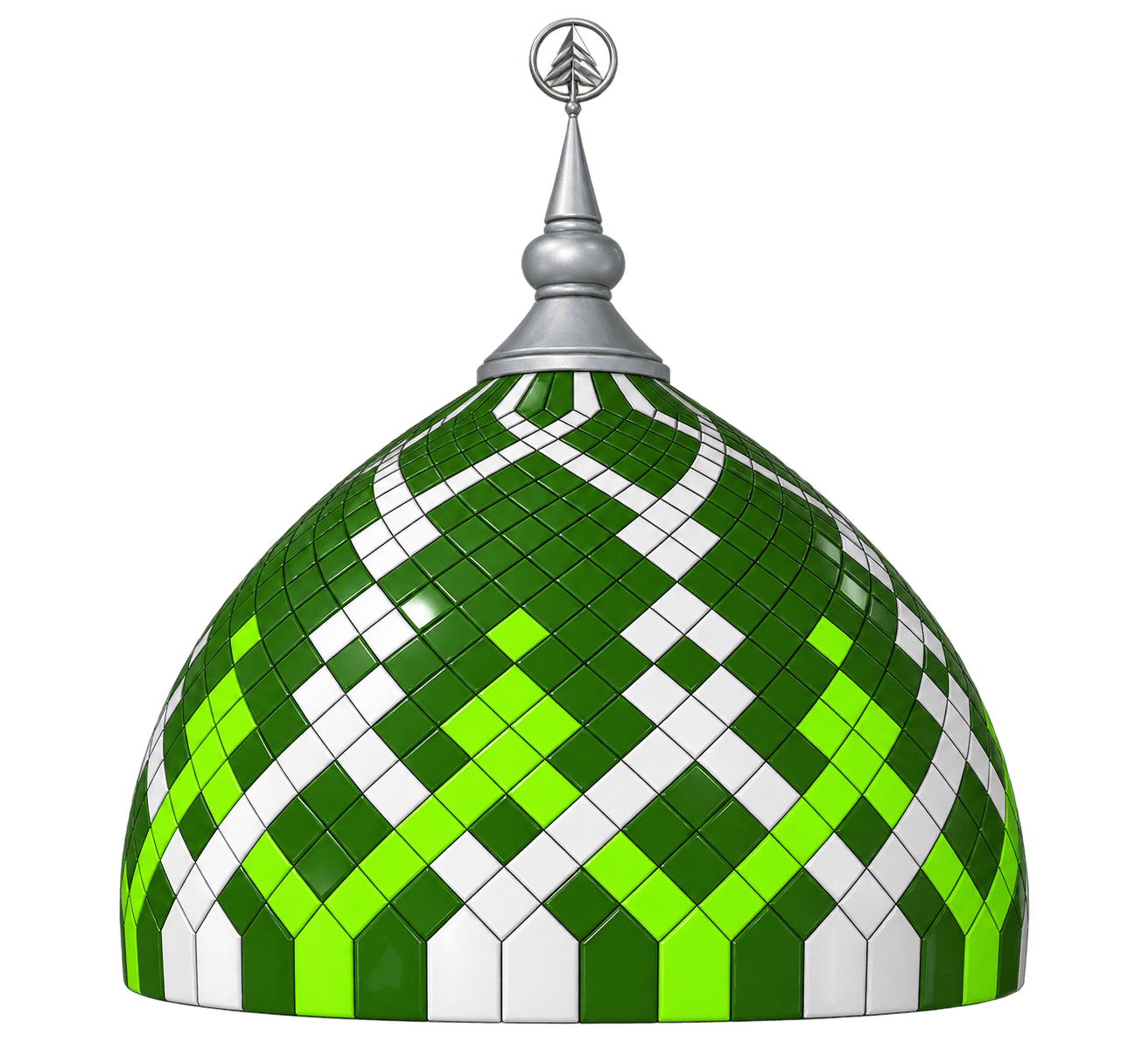 Model kubah masjid Lime Panel dengan nuansa hijau