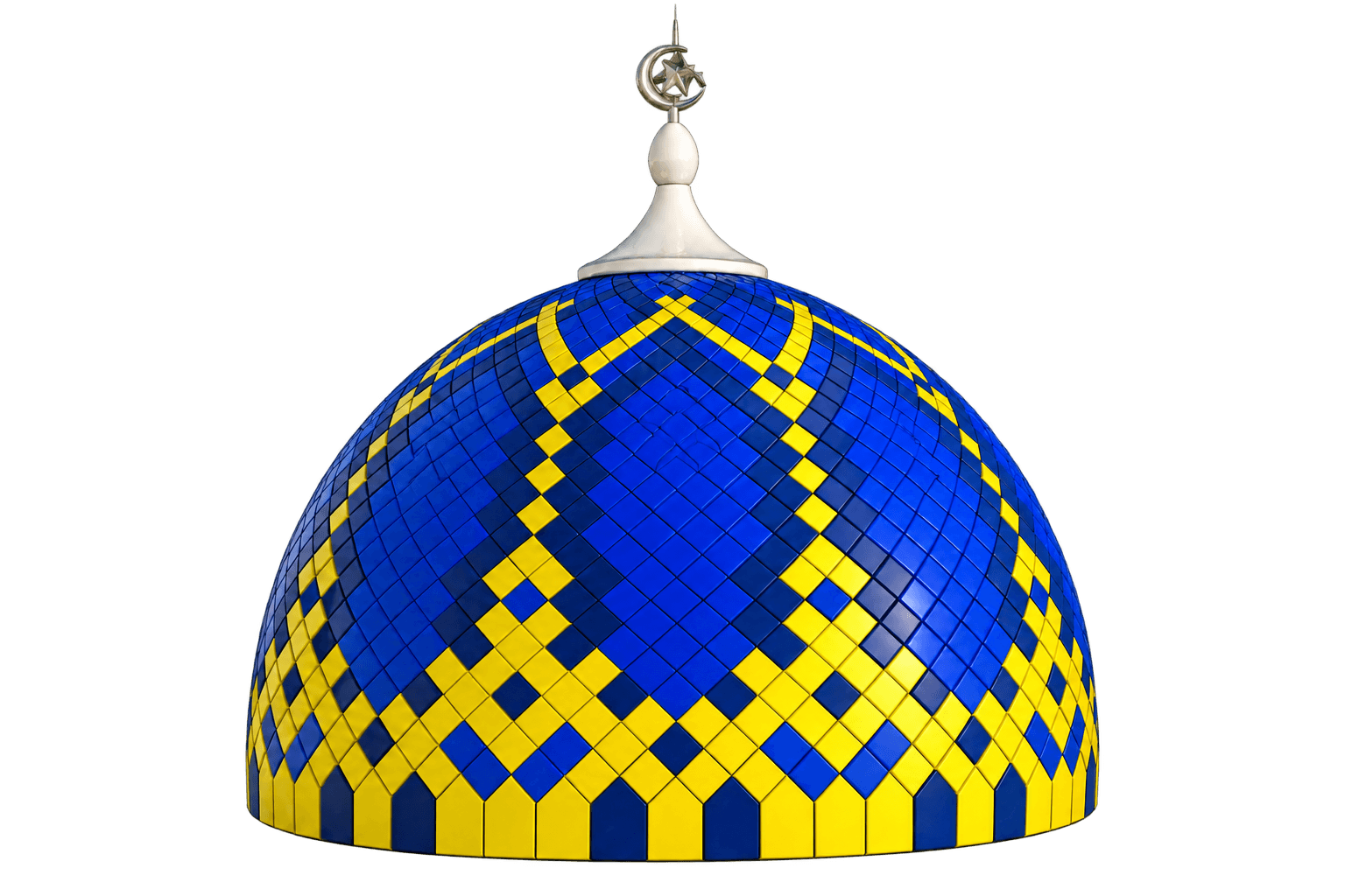 Model kubah masjid Safir Bintang dengan nuansa biru