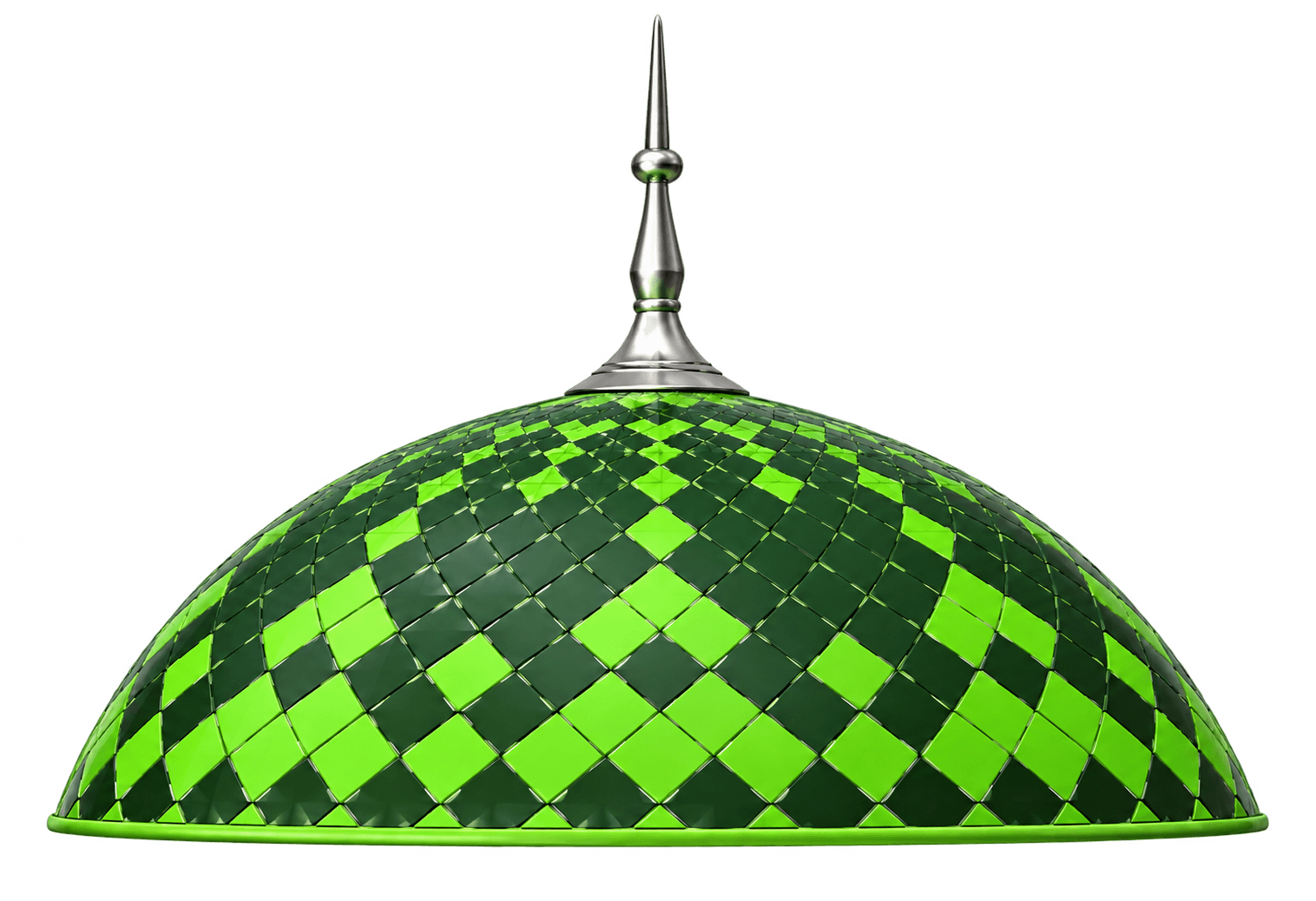 Model kubah masjid Lime Setengah Bola dengan nuansa hijau